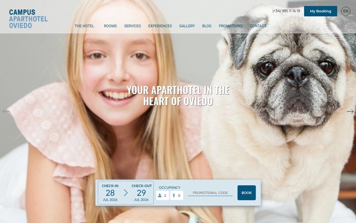 Screenshot of aparthotelcampus.es