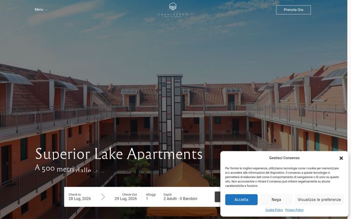 Screenshot of aparthotelcasalbergo.it