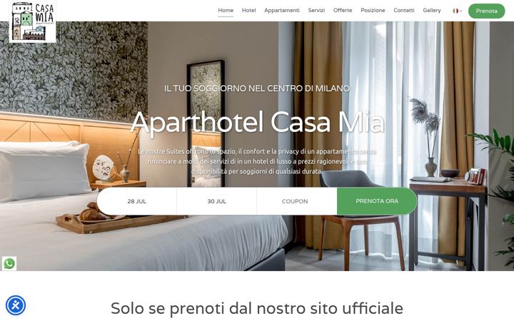 Screenshot of aparthotelcasamia.com