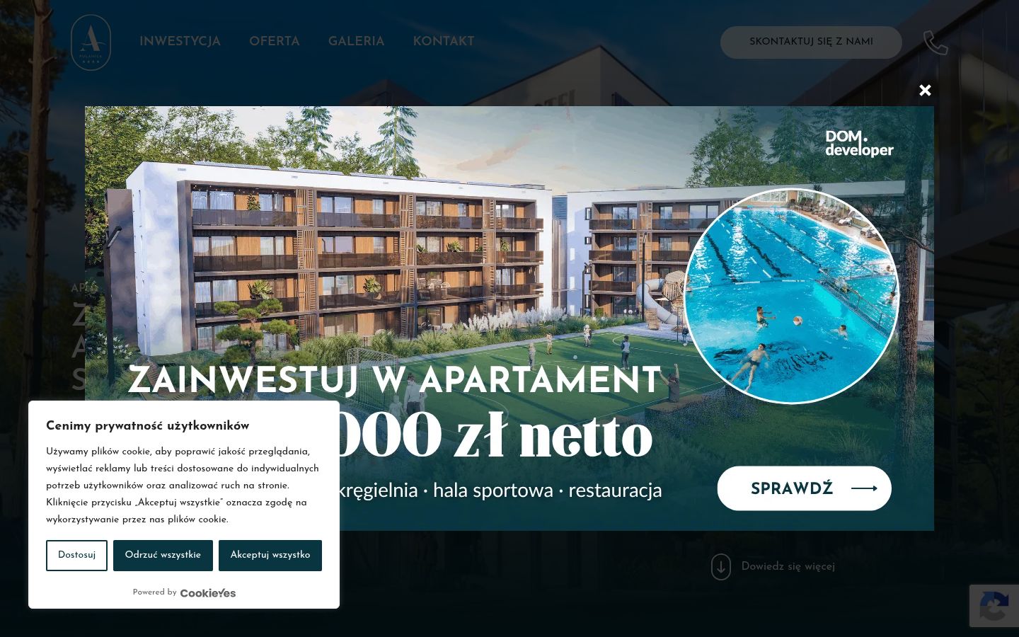 Kuvakaappaus suostumusbannerista, joka näytettiin ennen mitään vuorovaikutusta