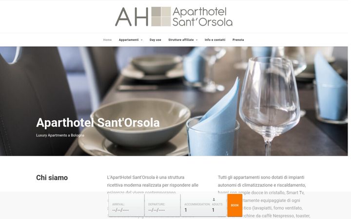 Snímek obrazovky aparthotelsantorsola.com