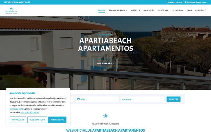 Snímek obrazovky apartiabeach.com