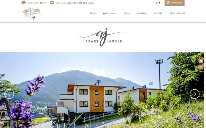 Screenshot ta' apartjasmin.at