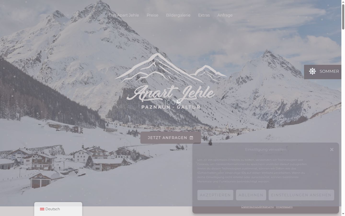 Screenshot tal-banner tal-kunsens muri qabel kwalunkwe interazzjoni