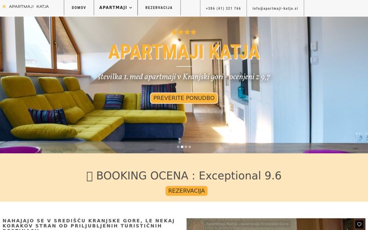 Captură de ecran a apartmaji-katja.si