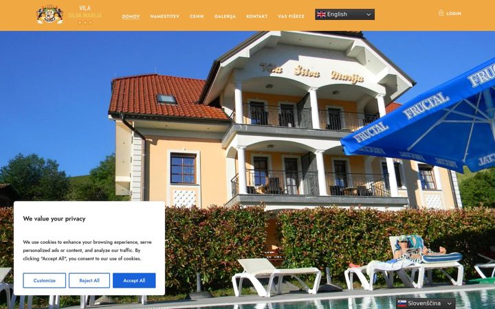 Screenshot of apartmaji-pisece.si