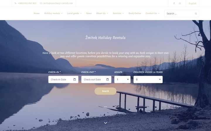 Snimka zaslona za apartmaji-zmitek.com