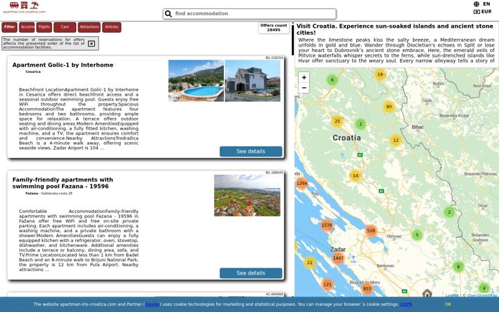 Screenshot of apartman-iris-croatica.com