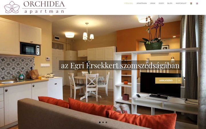 Captură de ecran a apartman-orchidea.hu