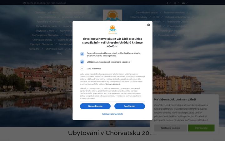 Screenshot of apartman-v-chorvatsku.cz
