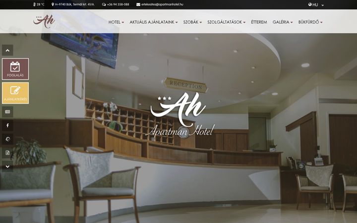 Screenshot of apartmanhotel.hu