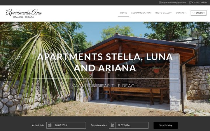 Screenshot of apartmani-ana.com