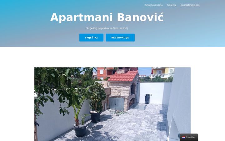 Snimka zaslona za apartmani-banovic.com