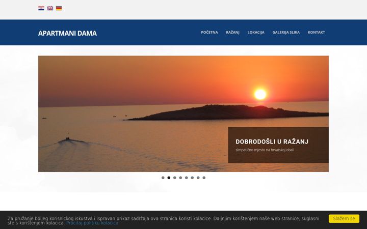 Screenshot of apartmani-dama.com