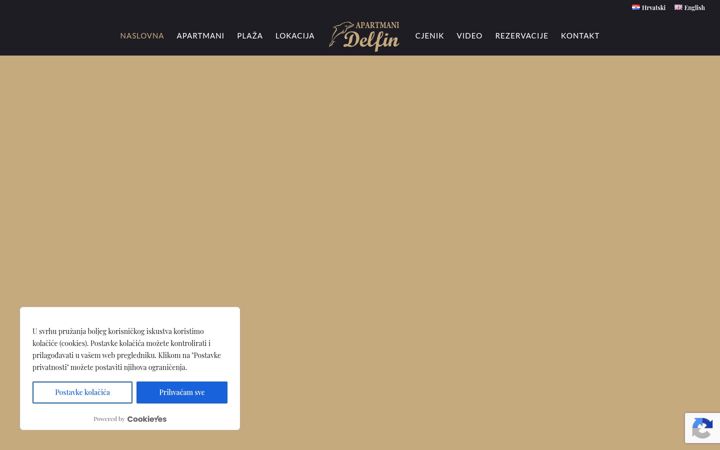 Screenshot of apartmani-delfin.com