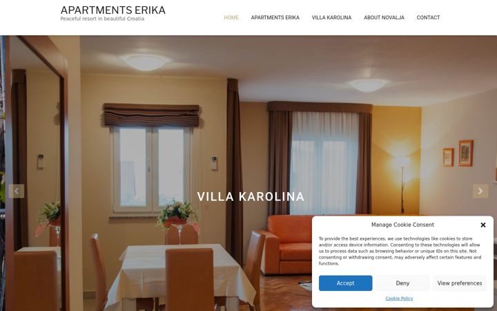 Ekrano kopija apartmani-erika.com