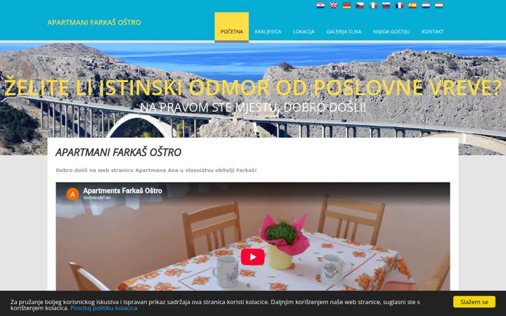 Screenshot ta' apartmani-farkas-ostro.hr