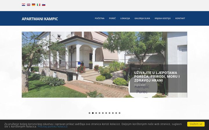 Screenshot of apartmani-kampic.hr