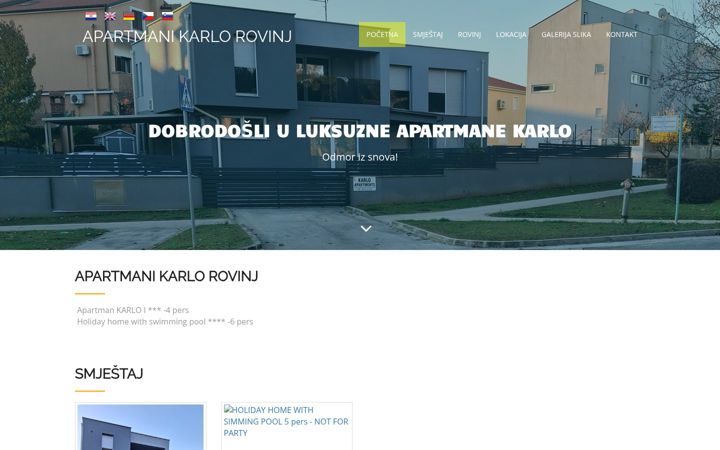 Screenshot ta' apartmani-karlo-rovinj.com.hr