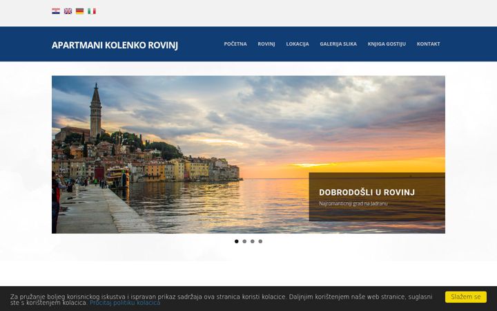 Screenshot of apartmani-kolenko-rovinj.hr