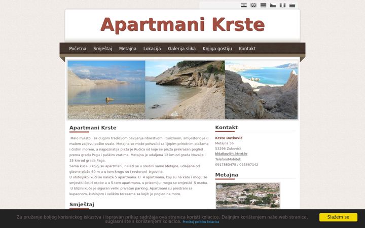 Screenshot ta' apartmani-krste.hr