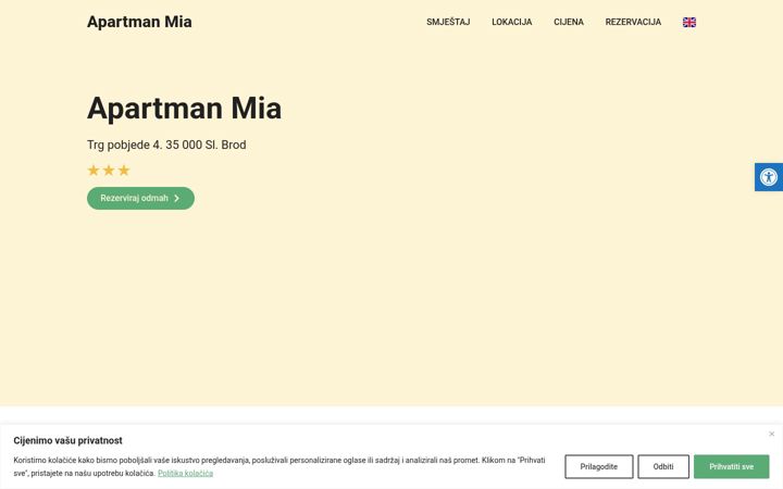 Screenshot of apartmani-mia.eu