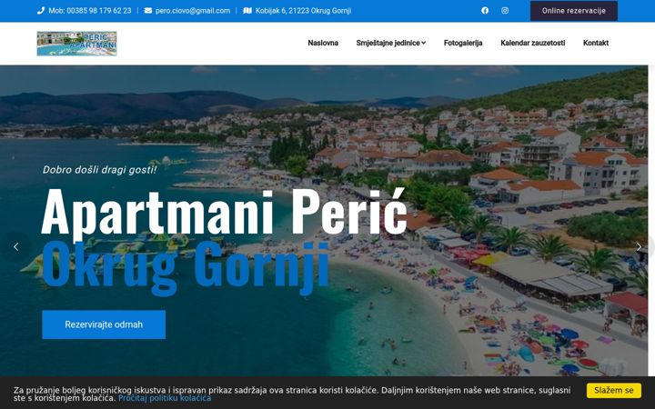 Screenshot of apartmani-peric.hr