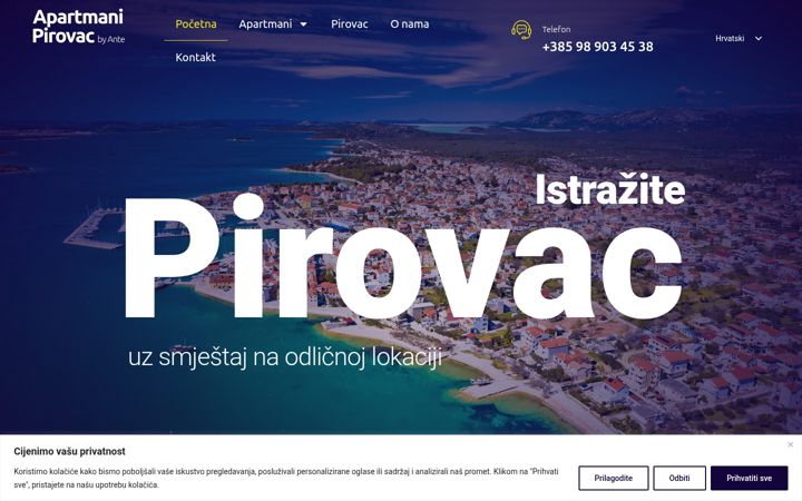 Screenshot von apartmani-pirovac.com