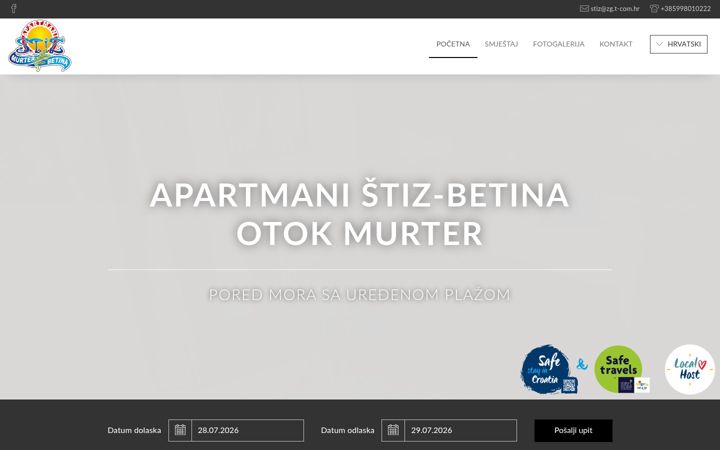 Screenshot of apartmani-stiz.hr