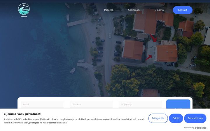 Ekrano kopija apartmanibasada.hr