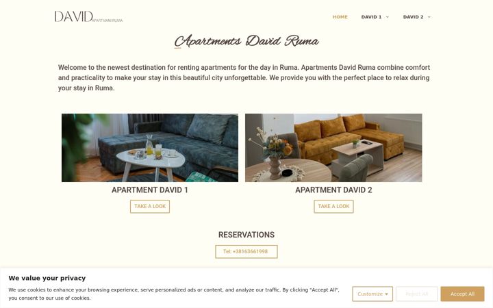 Screenshot of apartmanidavid.com