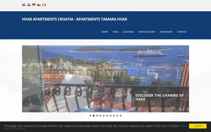 Screenshot of apartmanihvar-drinkovic.hr