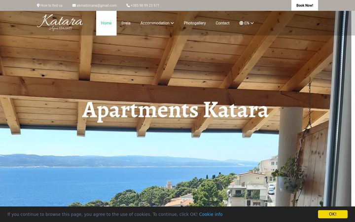 Screenshot of apartmanikatara-brela.com