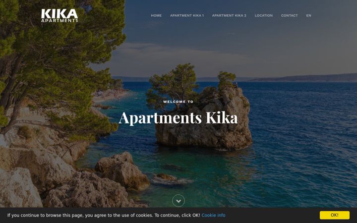Screenshot of apartmanikika-brela.com