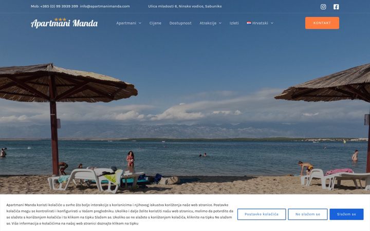 Screenshot von apartmanimanda.com