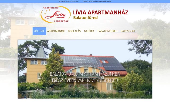 Ekrano kopija apartmanlivia-balatonfured.hu
