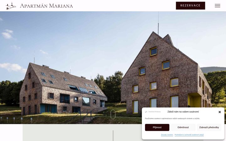 Ekrano kopija apartmanmariana.cz