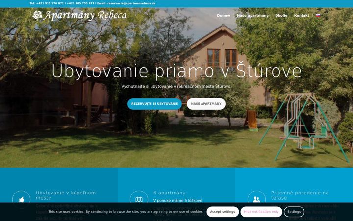 Screenshot of apartmanrebeca.sk