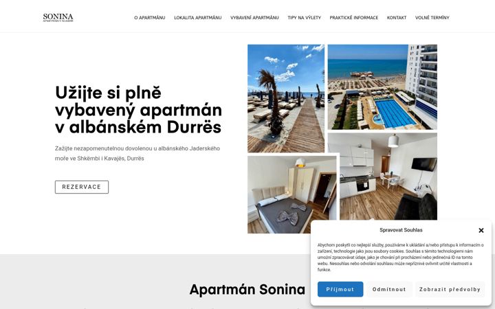 Екранна снимка на apartmansonina.cz