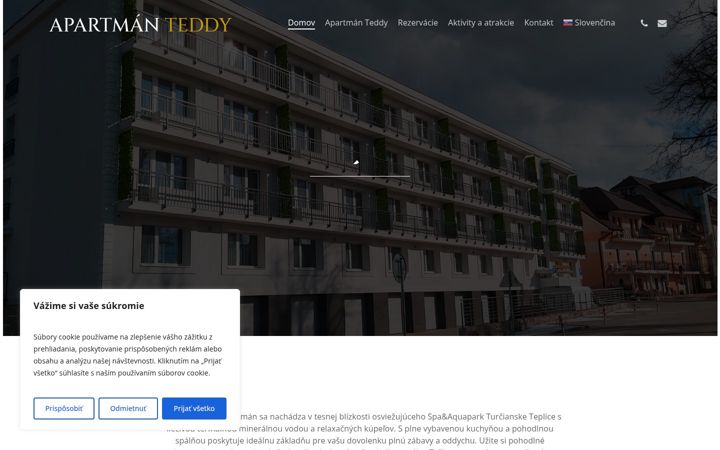 Screenshot of apartmanteddy.sk