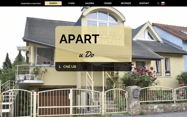 Screenshot of apartmanudoktora.sk