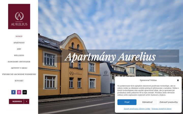 Screenshot ta' apartmany-aurelius.sk