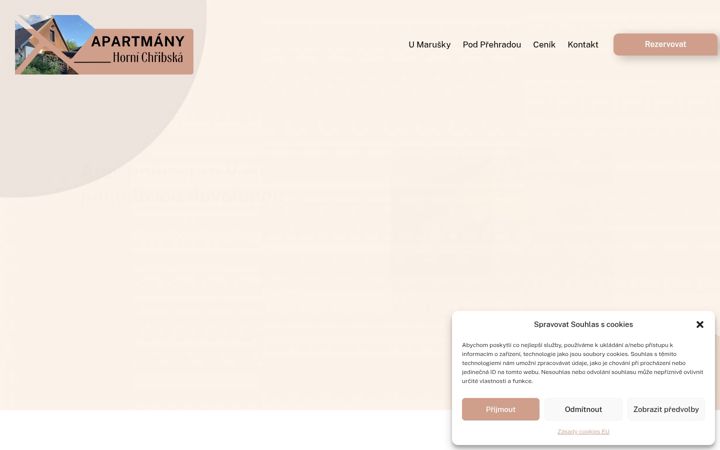 Screenshot of apartmany-hornichribska.cz