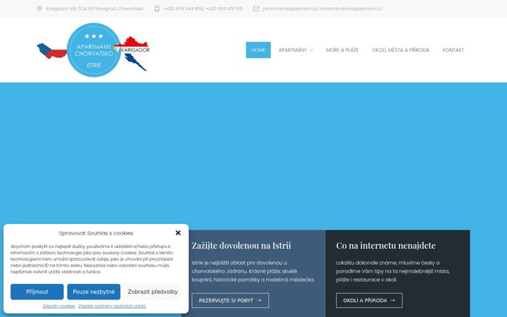Screenshot ta' apartmany-istrie.cz