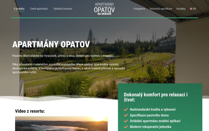 Screenshot of apartmany-opatov.cz