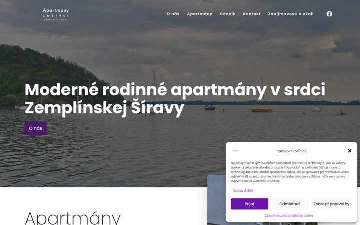 Screenshot of apartmanyametyst.sk