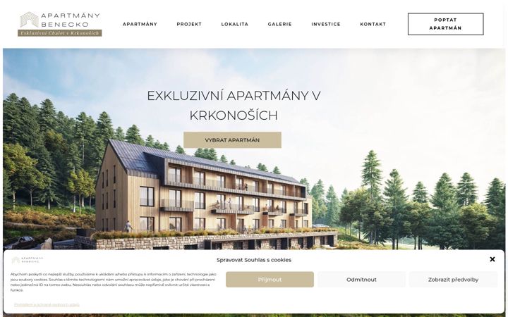 Ekrano kopija apartmanybenecko.cz
