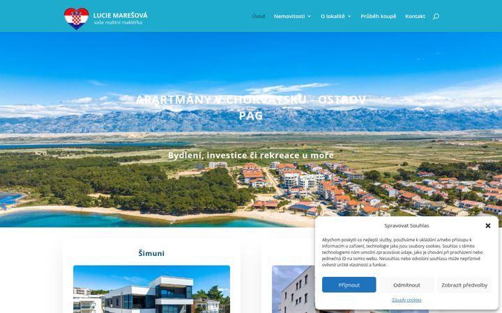 Screenshot of apartmanycroatia.cz