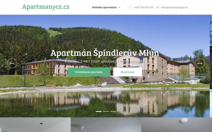 Screenshot of apartmanycz.cz
