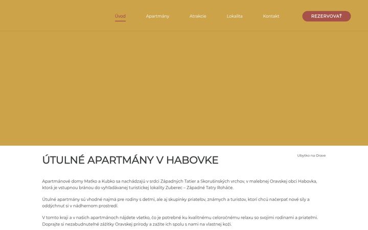 Screenshot di apartmanyhabovka.sk